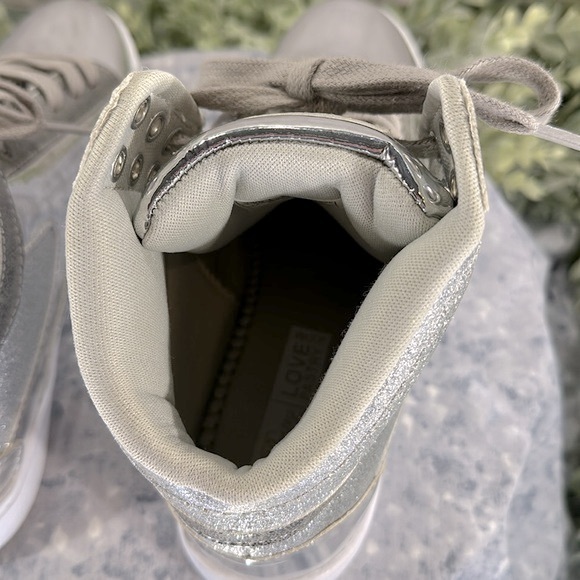 Pastry PopTart Silver Glitter Fashion High Top Dance Sneakers WMS 7.5M✨VGUC✨ - Picture 6 of 14